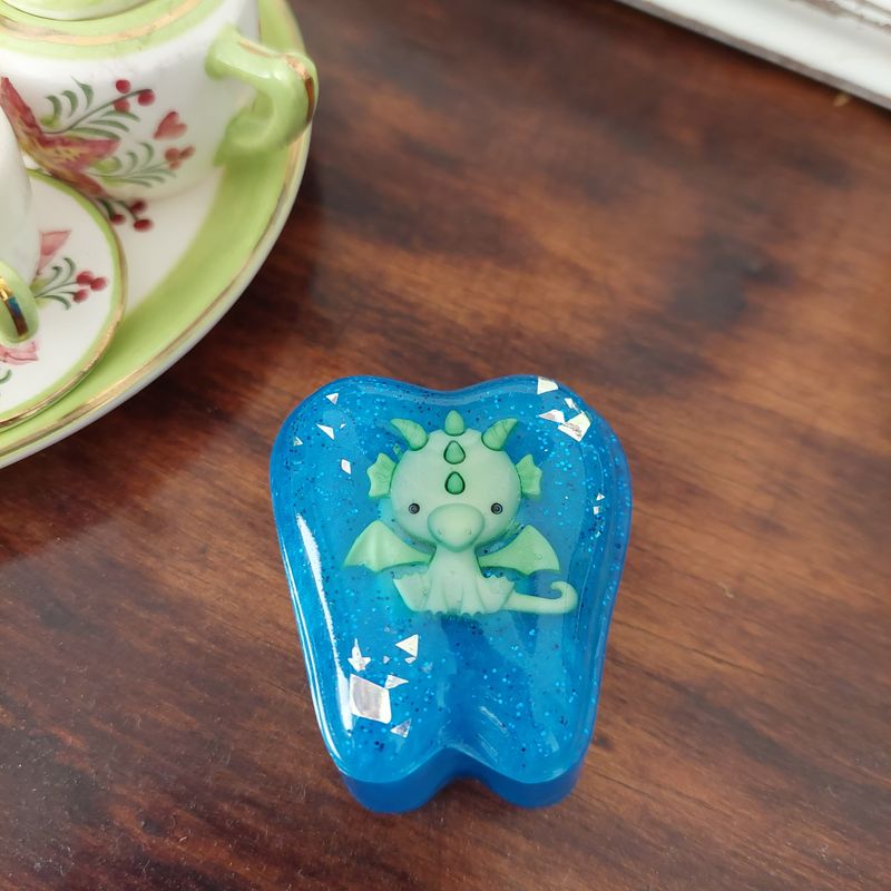 Dragon Tooth Fairy Box - Blue