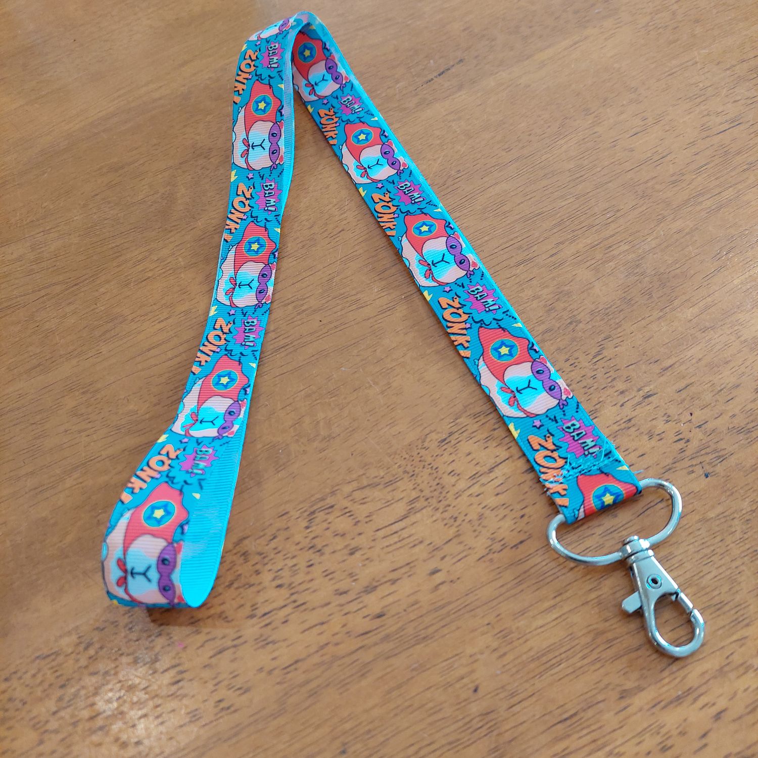 Guinea Pig Lanyard - Super hero