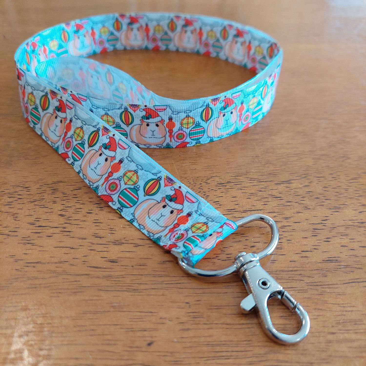 Guinea Pig Lanyard - Christmas Baubles
