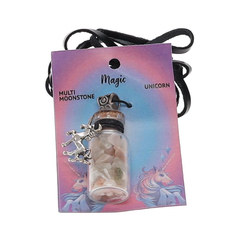 Multi Moonstone Unicorn Necklace