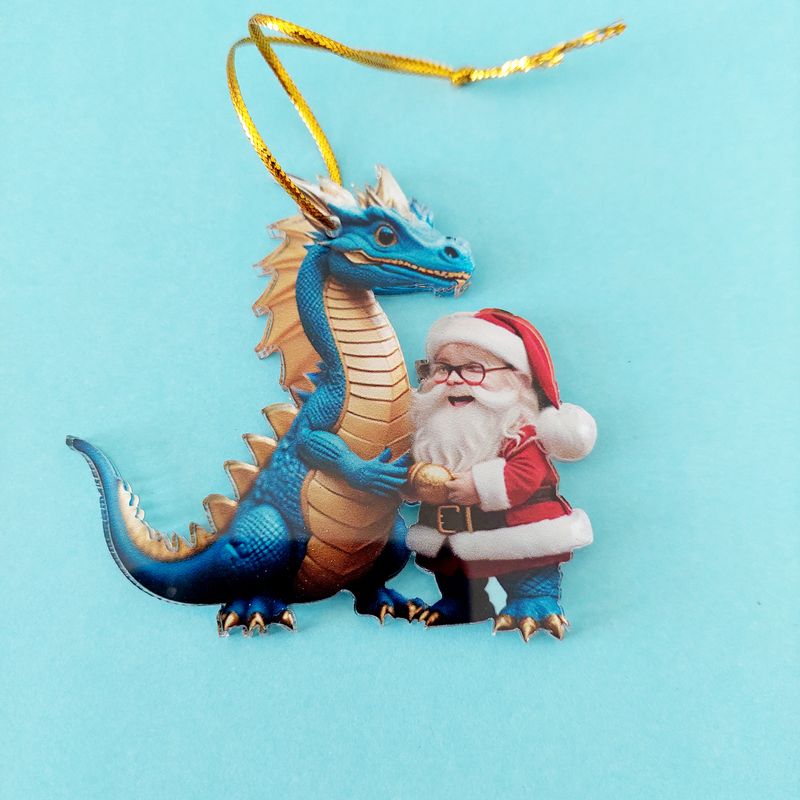 Christmas Dragon Acrylic Collectible Ornament