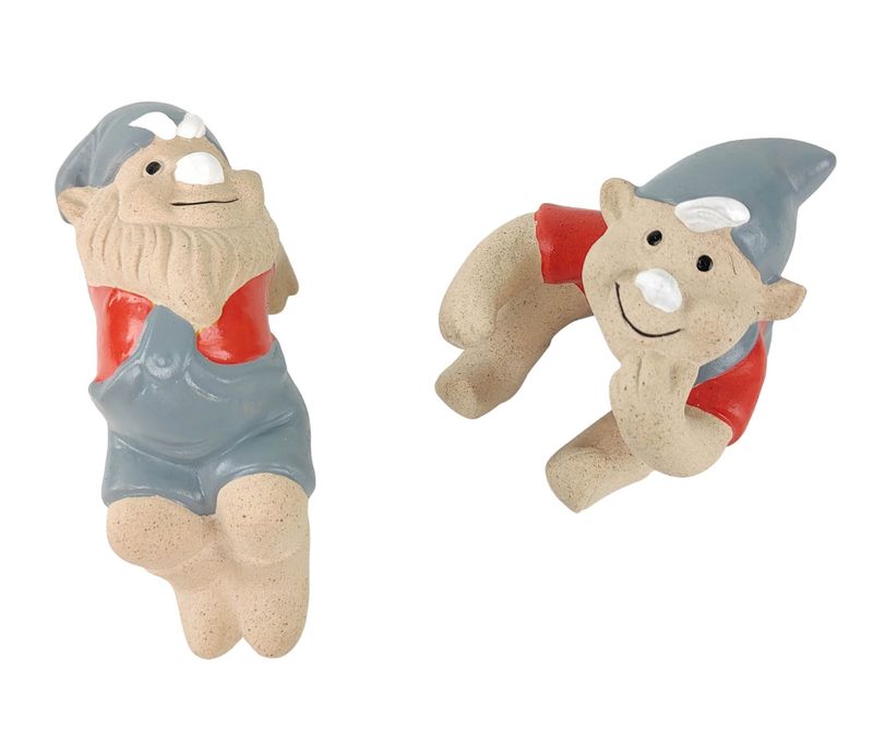 1 x Gnome Pot Hanger Blue &amp; Red 8CM - Beard