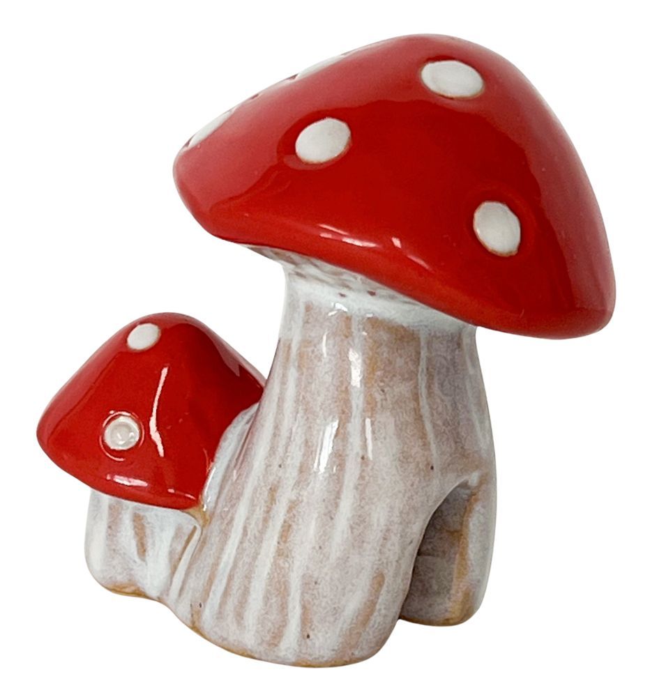 Toadstool Pot Hanger White &amp; Red 7cm