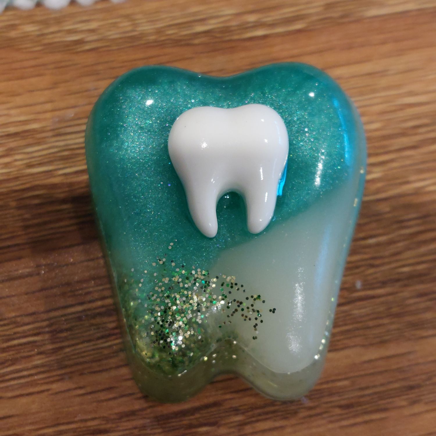 Tooth Fairy Box - Green Glitter
