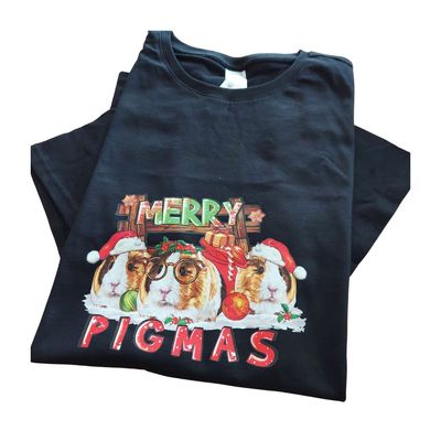 Guinea Pig T shirt - Merry Pigmas - Size EXTRA LARGE Guinea Pig T shirt - Merry Pigmas - Size EXTRA LARGE