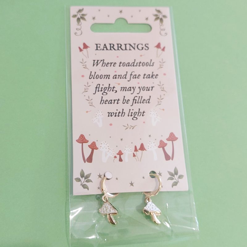 Dainty Mushroom Earrings – Enchanted Forest Elegance