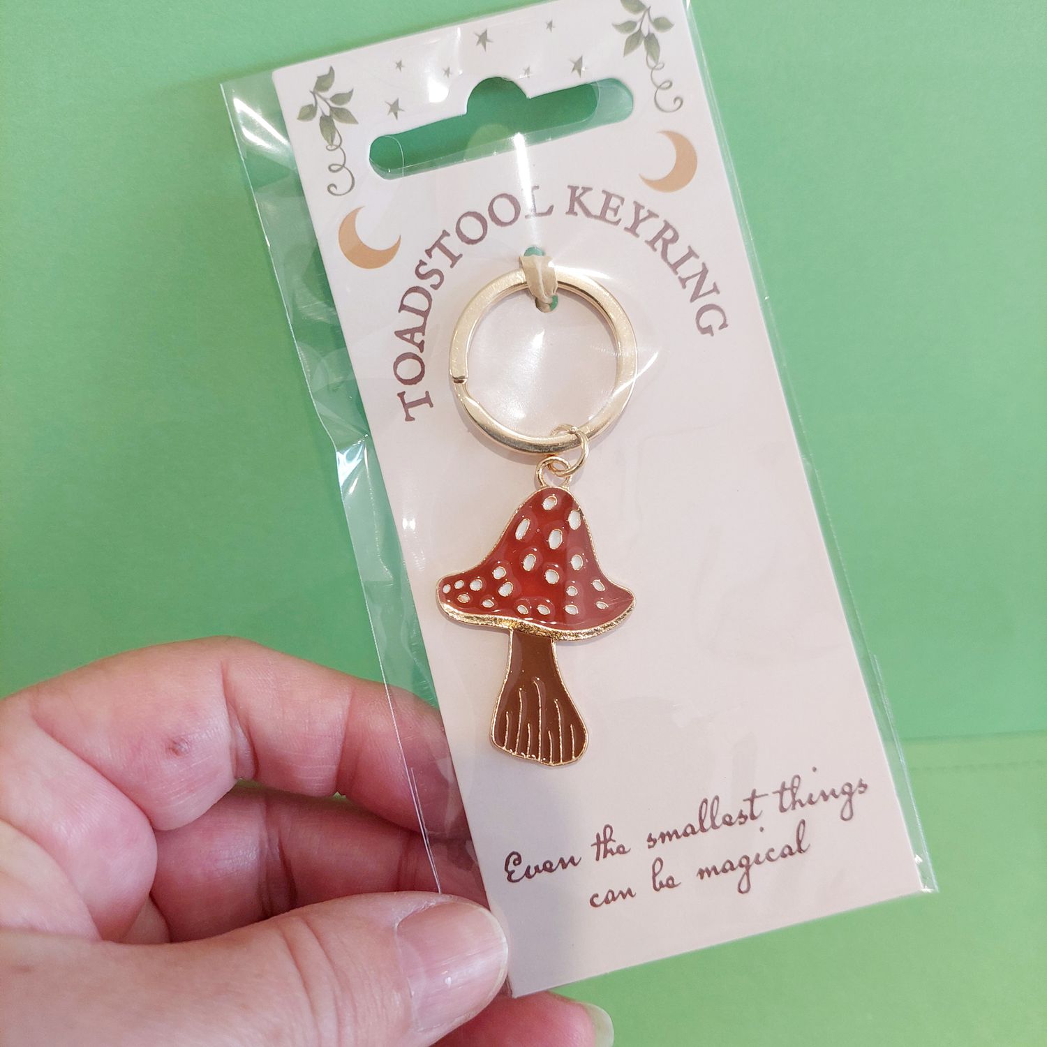 Red Toad Stool Enchanted Key Ring