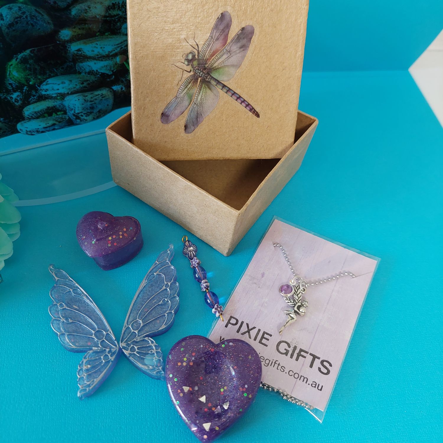 Tooth Fairy Mini Gift Box - Purple Dragon Fly