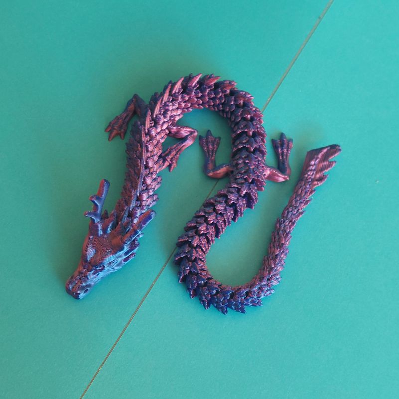 3D Printed Dragon Fidget - Purple Pink