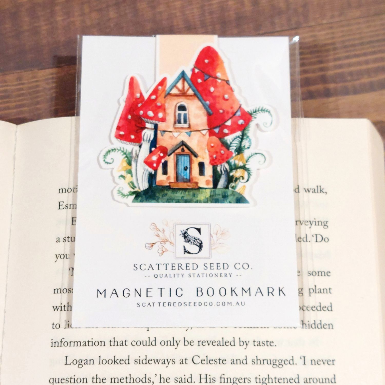 Mushroom House Magnetic Bookmark