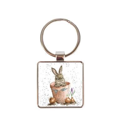 'The Flower Pot'  Rabbit Keyring