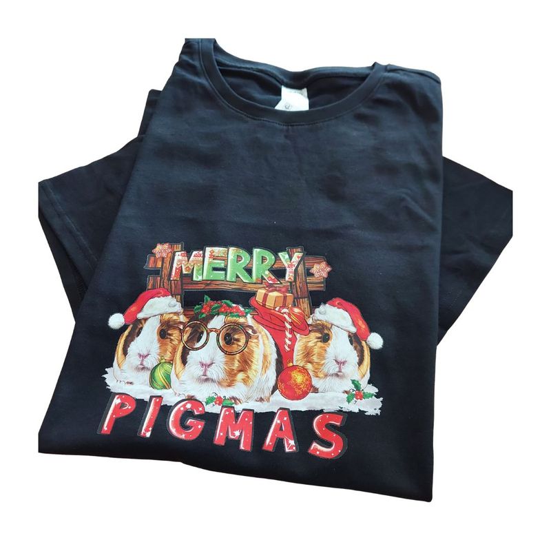 Guinea Pig T shirt - Merry Pigmas - Size EXTRA LARGE