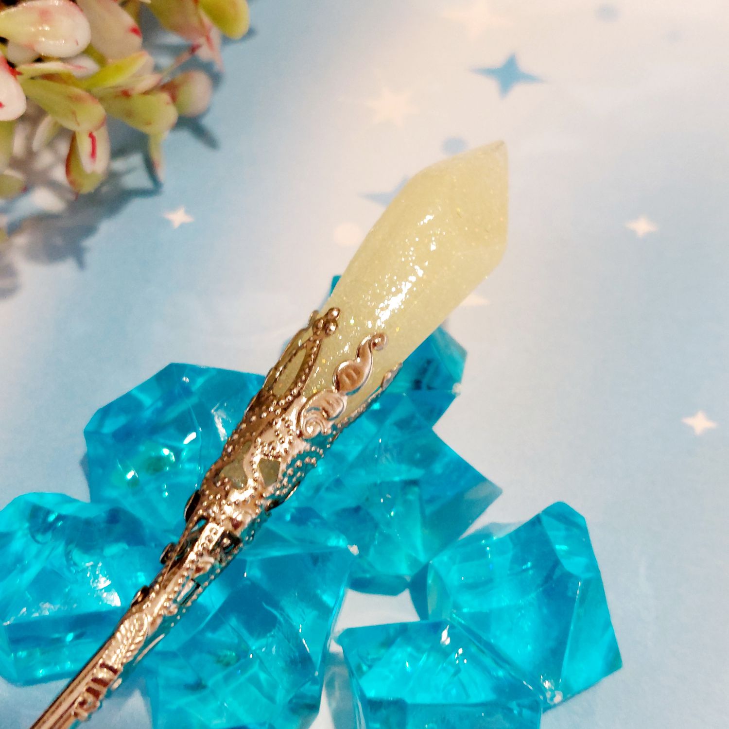 Handmade Lemon Fairy Wand - small