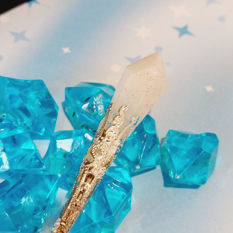 Handmade White Fairy Wand - Small Silver