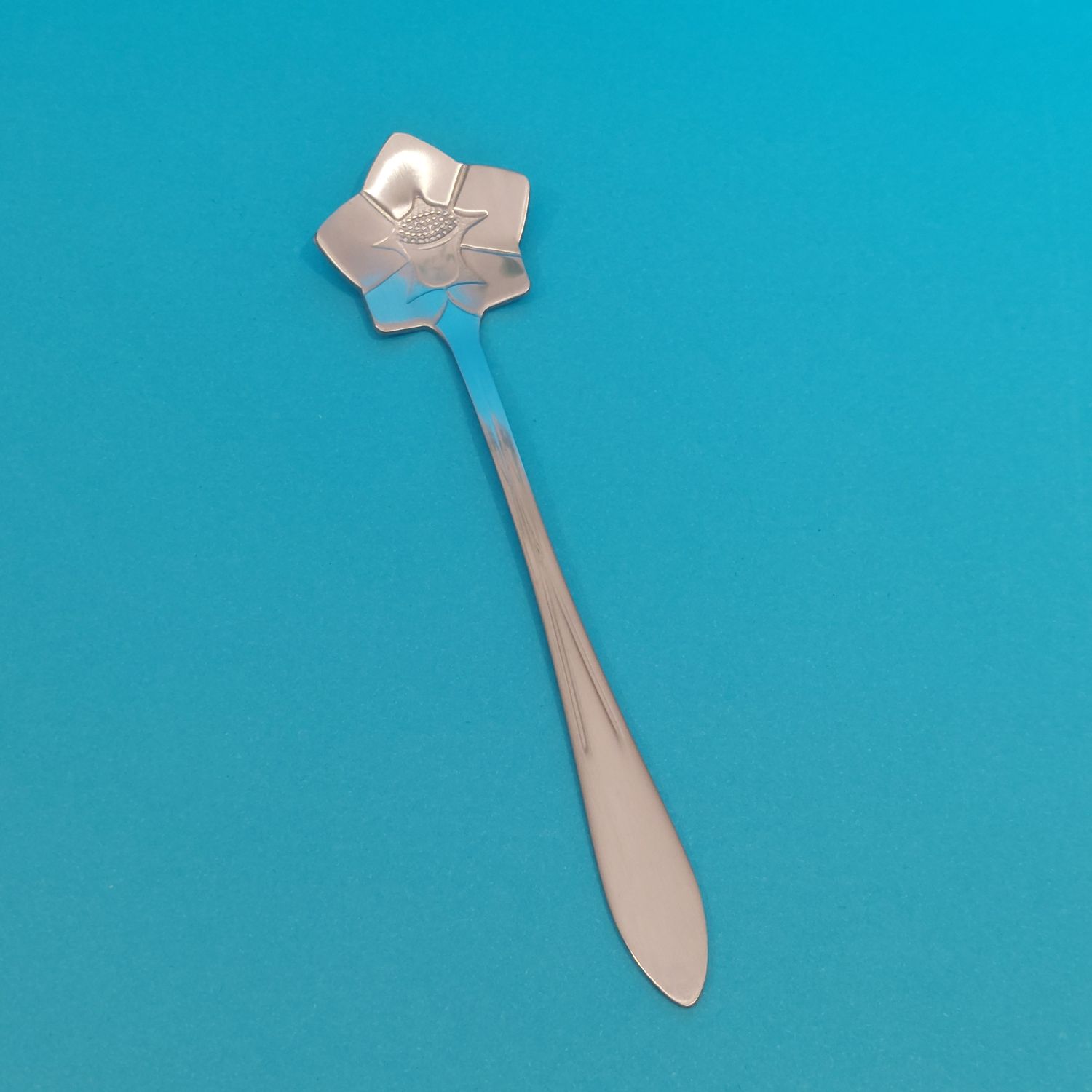 Silver Plate Star Flower Spoon