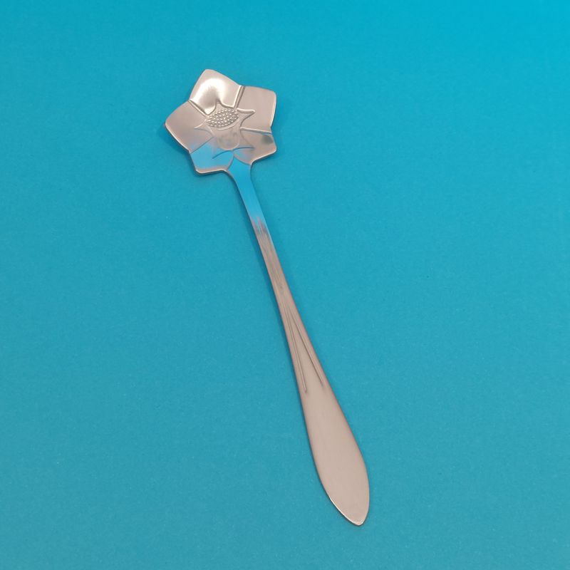 Silver Plate Star Flower Spoon Silver Plate Star Flower Spoon