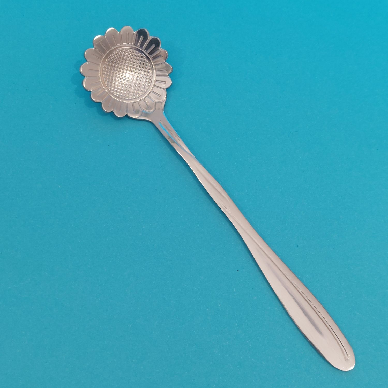 Silver Plate Sunflower Spoon