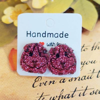 ​Handmade Glitter Guinea Pig Stud Earrings
