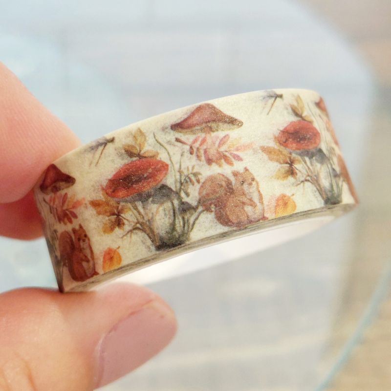 Washi Tape - Mushroom Squirrel
