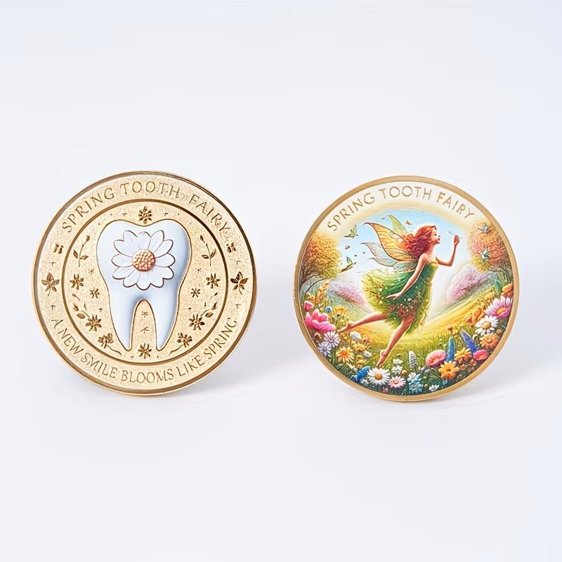 Tooth Fairy Metal Coin Spring