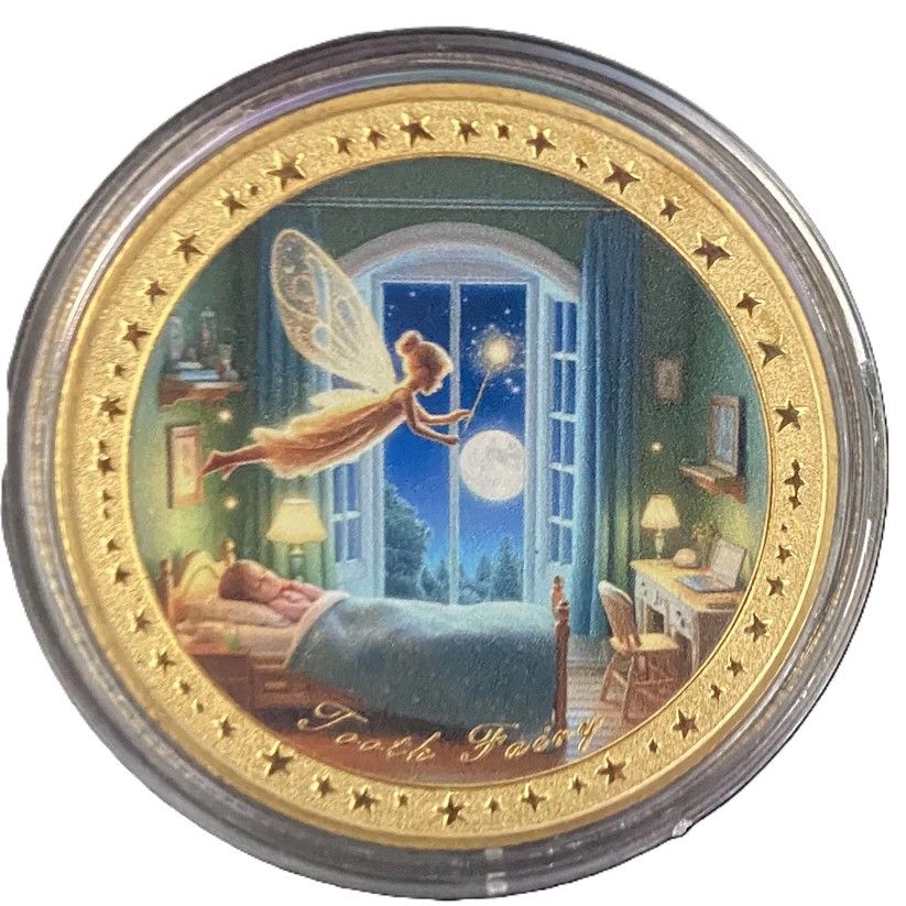 Tooth Fairy Metal Coin Blue