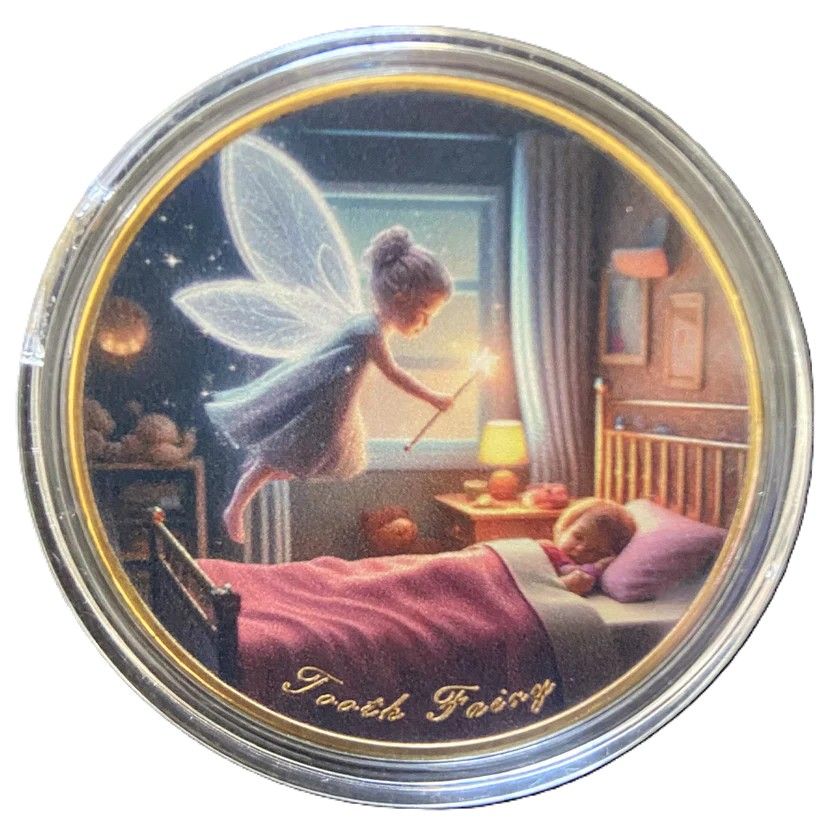 Tooth Fairy Metal Coin Pink