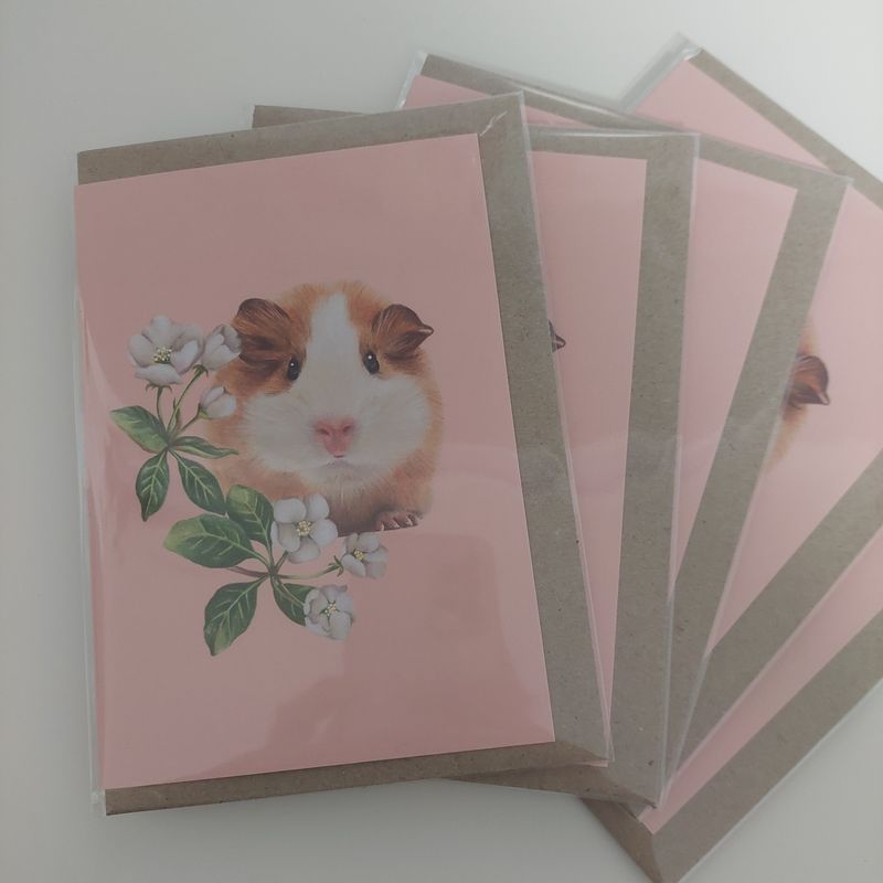 Guinea Pig Hide and Seek Greeting Card