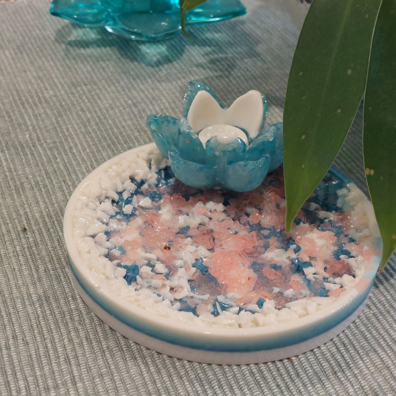 Lotus Incense and trinket holder - Handmade