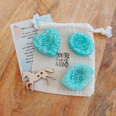 Worry Stones, Resin Fidget Stones Set, Pocket Rock Hug, Sensory tools, Affirmation Tool, Pocket Pal