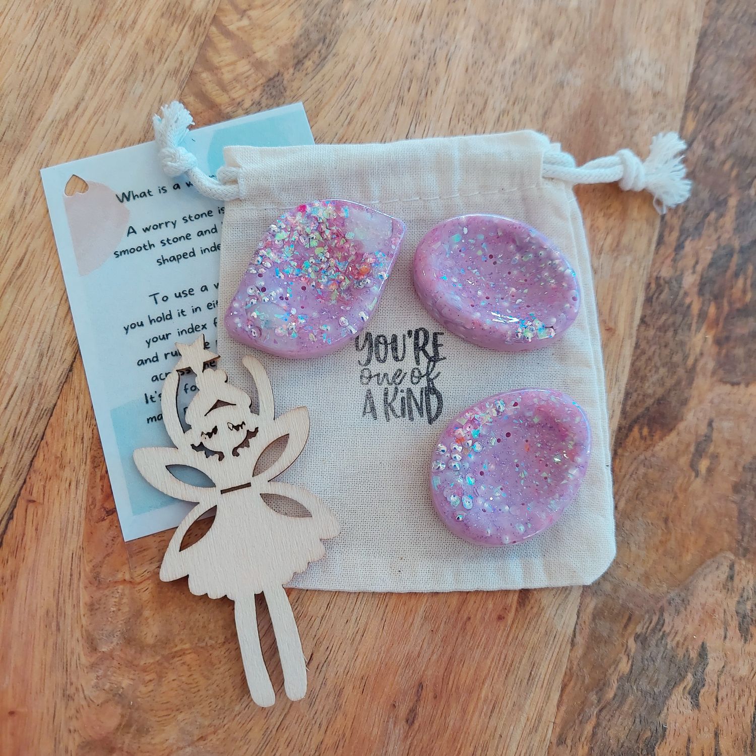 Worry Stones, Resin Fidget Stones Set, Pocket Rock Hug, Sensory tools, Affirmation Tool, Pocket Pal