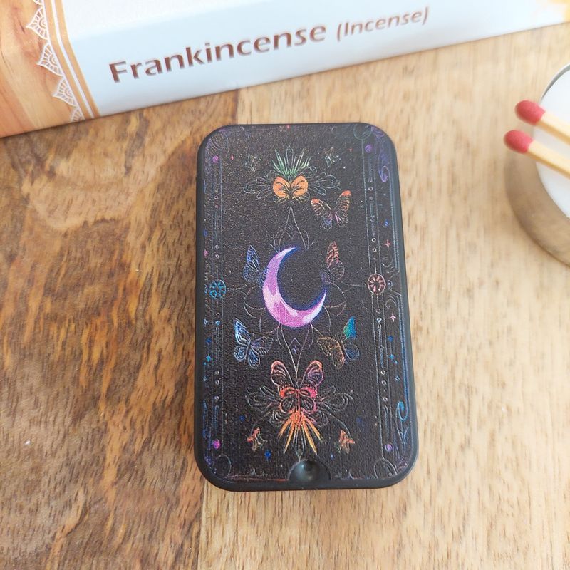 Moon Sliding Lid Matches Tin with Friction Back