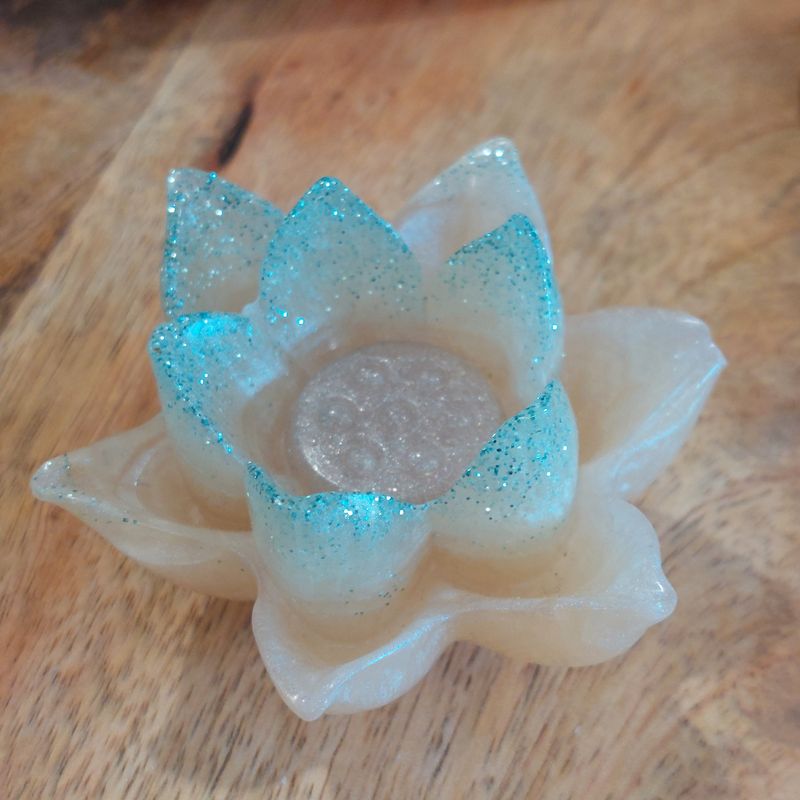 Resin Lotus Blossom Incense Cone Holder
