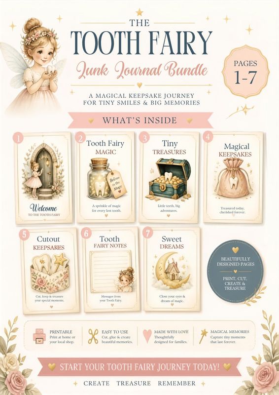 Tooth Fairy Magic - Journal Pages - Digital Download
