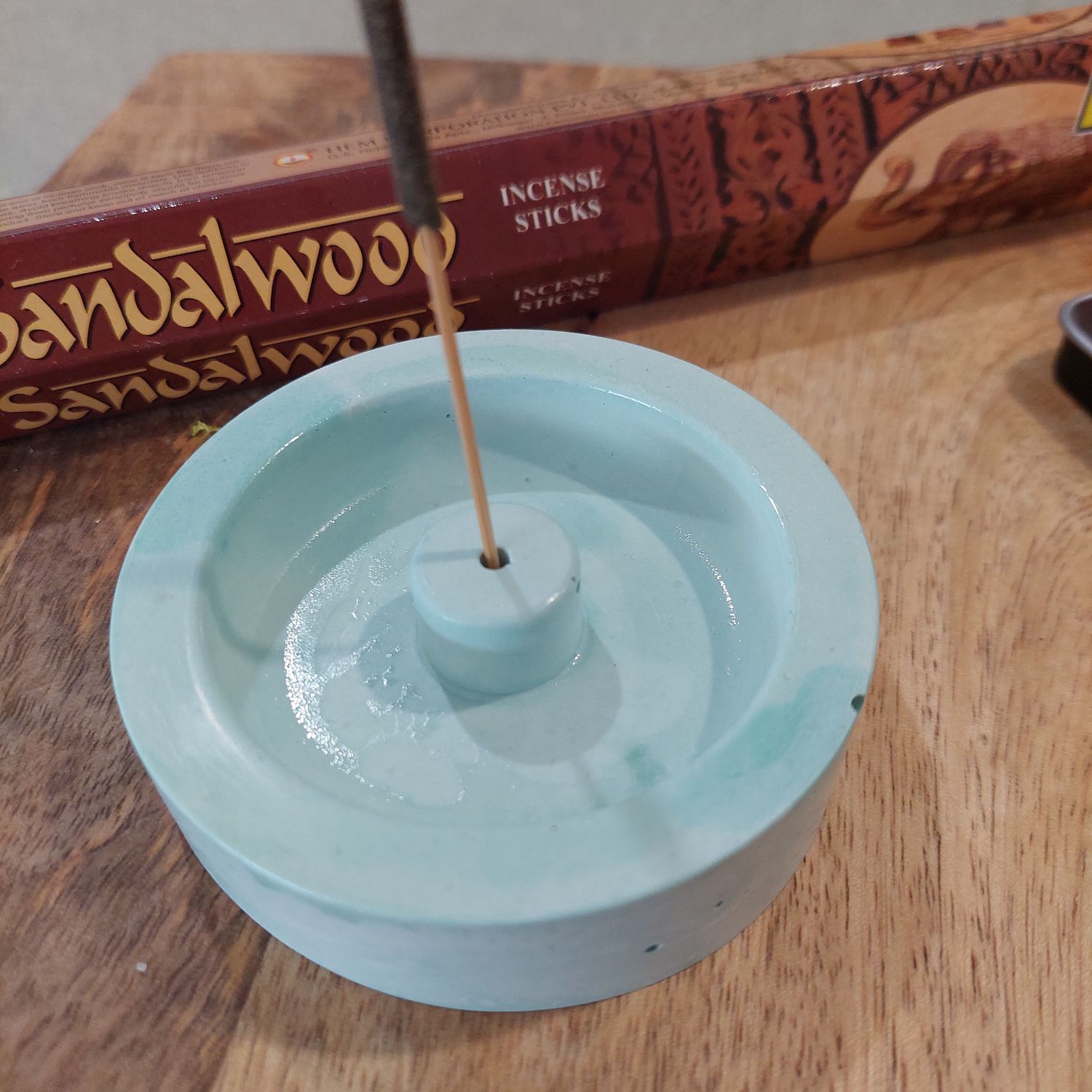 ​Incense Stick Holder - Round with Centre - Mint Green