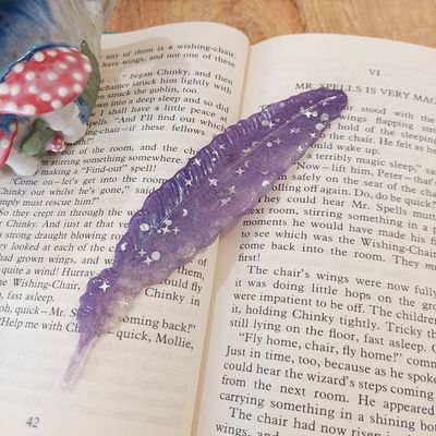 Feather Bookmark - Purple