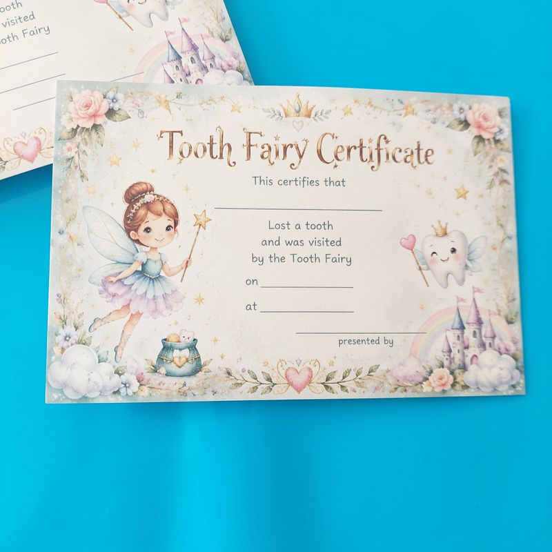 Tooth Fairy Certificate