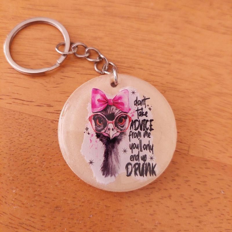 Wooden Emu Keychain: Funny Inspirational Aussie Wildlife Gift