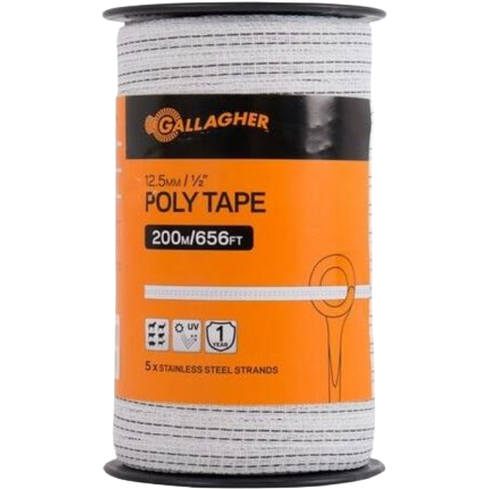 0.5" Poly Tape White