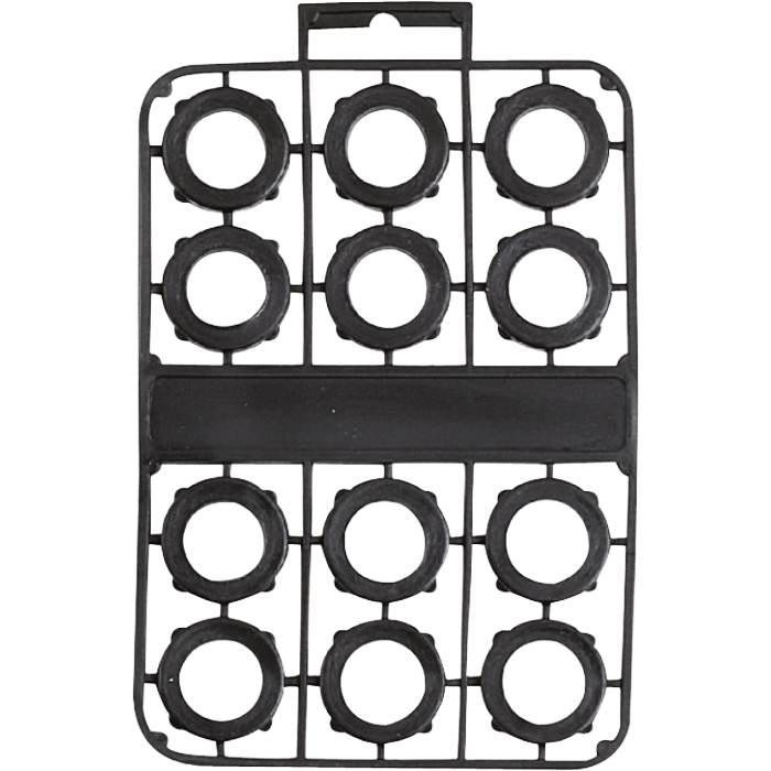 12 PC Black PVC Hose Washer Set