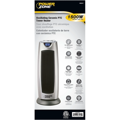 1500W Ceramic Tower Heater