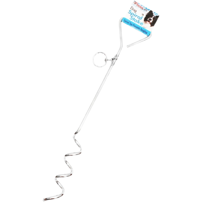18" Steel Spiral Tie-Out Stake