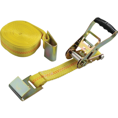 2" X 27' Flat Hook End Ratchet Tiedown