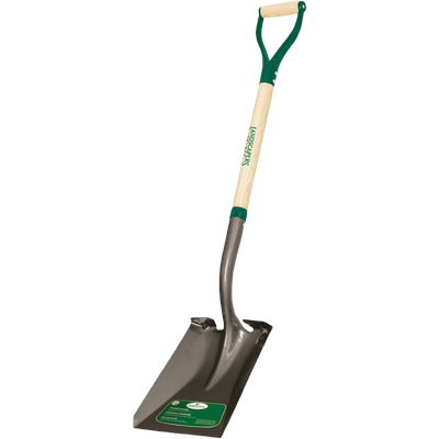 30" D-Grip Wood Handle Steel Blade Shovel