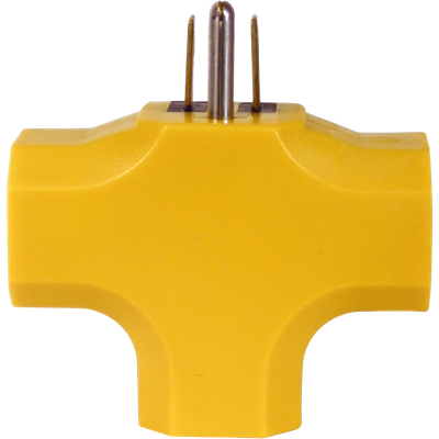90 Degree Yellow Triple Tap Outlet