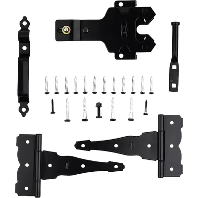 Black Deluxe Decorative Post Latch Kit