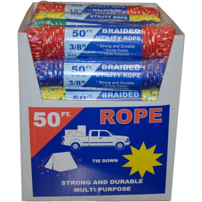 Braided Poly Rope - 3/8"X50'