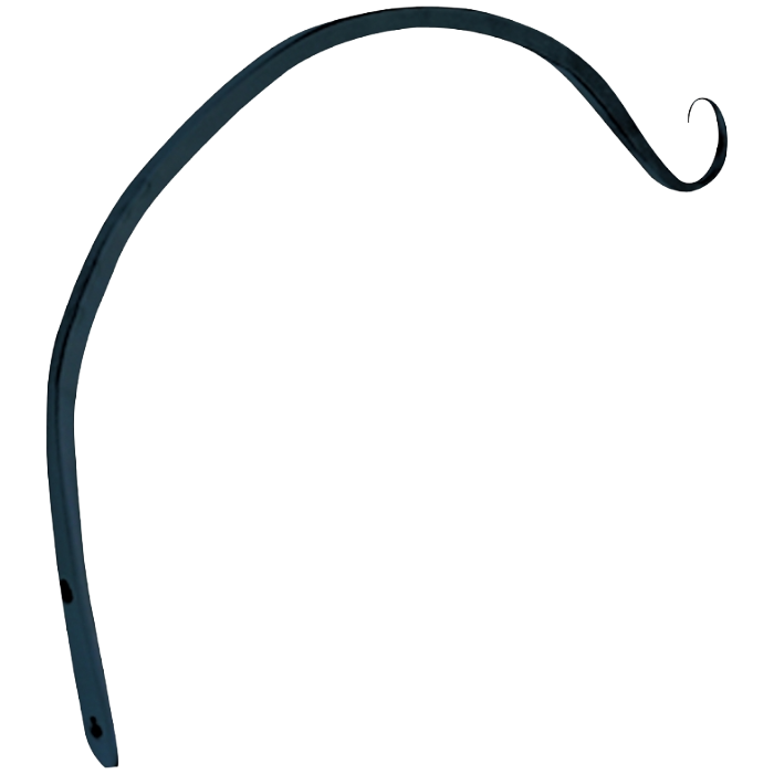 Curved Forged 12" Plant Hook Black