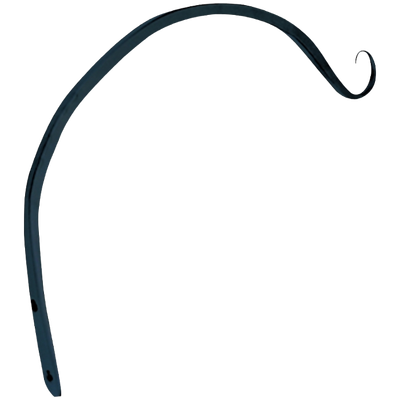 Curved Forged 12" Plant Hook Black