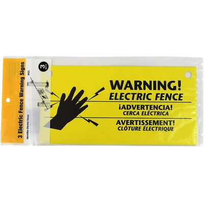 Electric Fence Warning Sign
