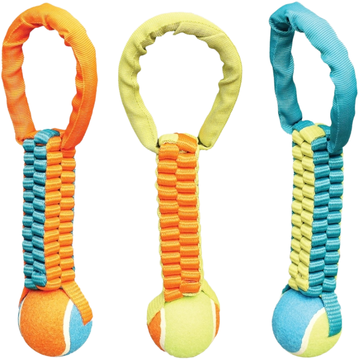 Nylon Tennisball Tug Pet Toy